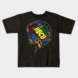 HBCU Grad Words in Afro Kids T-Shirt